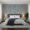 Marion Print - Indigo Blue By Lee Jofa | Breckenridge |Botanical & Floral  Multipurpose Print - Bedroom Room Setting