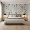 Meadowood - Mist Multi By Lee Jofa | Aerin |Botanical & Floral Flora & Fauna Upholstery Embroidery - Bedroom Room Setting