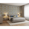 New Sevilla - Multi Blue By Lee Jofa |  | Medallion / Suzani / Persian Multipurpose Print - Bedroom Room Setting