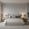 Odessa - Celadon Turquoise By Lee Jofa | Paolo Moschino Fabrics |Botanical & Floral Lattice/Scrollwork Multipurpose Print - Bedroom Room Setting