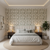 Orford Embroidery - Leaf/Mist Multi By Lee Jofa | Manor House |Botanical & Floral Jacobeans Multipurpose Embroidery - Bedroom Room Setting