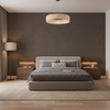 Oxford Velvet - Gray Grey By Lee Jofa |  |Solid Texture Upholstery Velvet - Bedroom Room Setting
