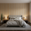 Picket - Stone Beige By Lee Jofa | Carrier And Company | Geometric Upholstery Velvet - Bedroom Room Setting