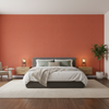 Skye Wool - Persimmon Orange By Lee Jofa |  |Solid Texture Upholstery Wool - Bedroom Room Setting