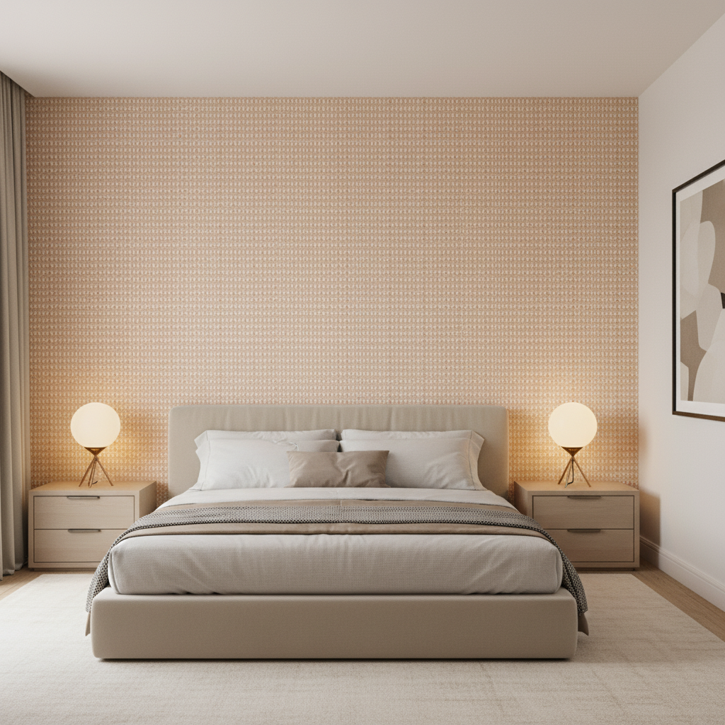 Stissing - Faded Petal Coral By Lee Jofa | Carrier And Company |Texture  Upholstery Chenille - Bedroom Room Setting