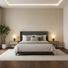 Triana Weave - Moss Green By Lee Jofa | Triana Weaves |Small Scale Texture Upholstery - Bedroom Room Setting