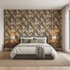 Upton Cotton - Java/Moss Multi By Lee Jofa | Oscar De La Renta Iv |Botanical & Floral  Multipurpose Print - Bedroom Room Setting