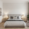 Valencia Sheer - Ivory White By Lee Jofa | Summerland | Botanical & Floral Drapery Embroidery - Bedroom Room Setting