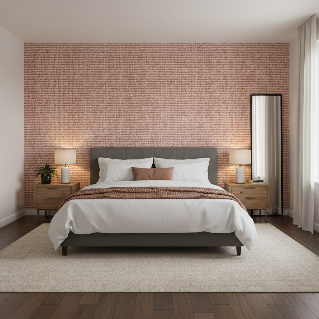 Varona - Berry Burgundy/Red By Lee Jofa | Westport |Texture Solid Upholstery - Bedroom Room Setting
