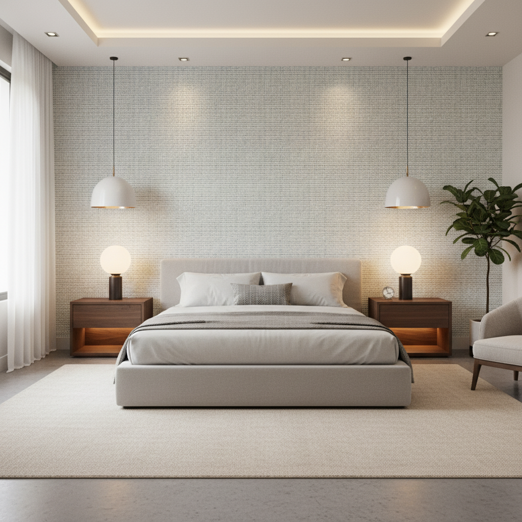 Varona - Lagoon Turquoise By Lee Jofa | Westport |Texture Solid Upholstery - Bedroom Room Setting