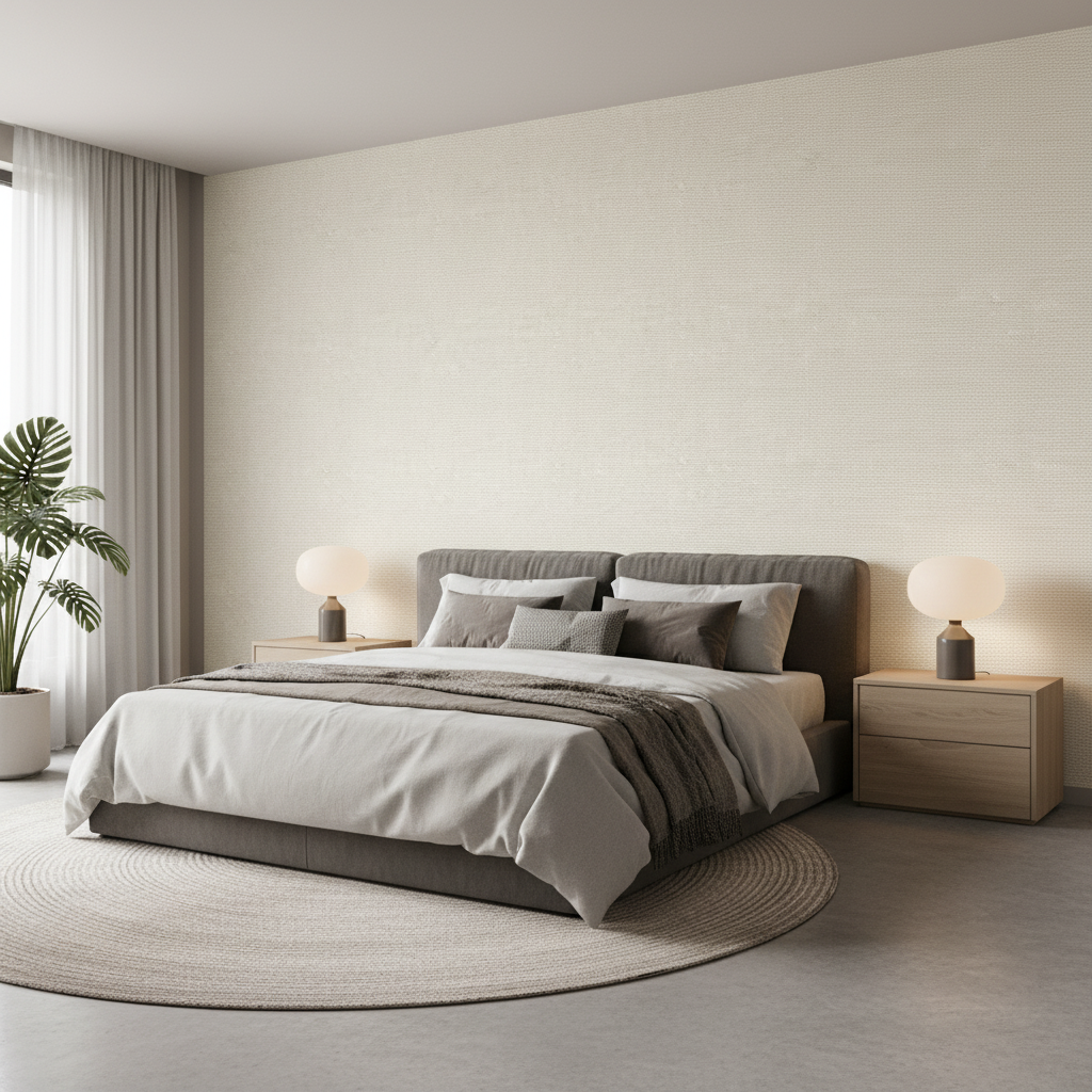 Watermill Linen -  Optic White White By Lee Jofa | Colour Library Vii |Solid Texture Multipurpose - Bedroom Room Setting
