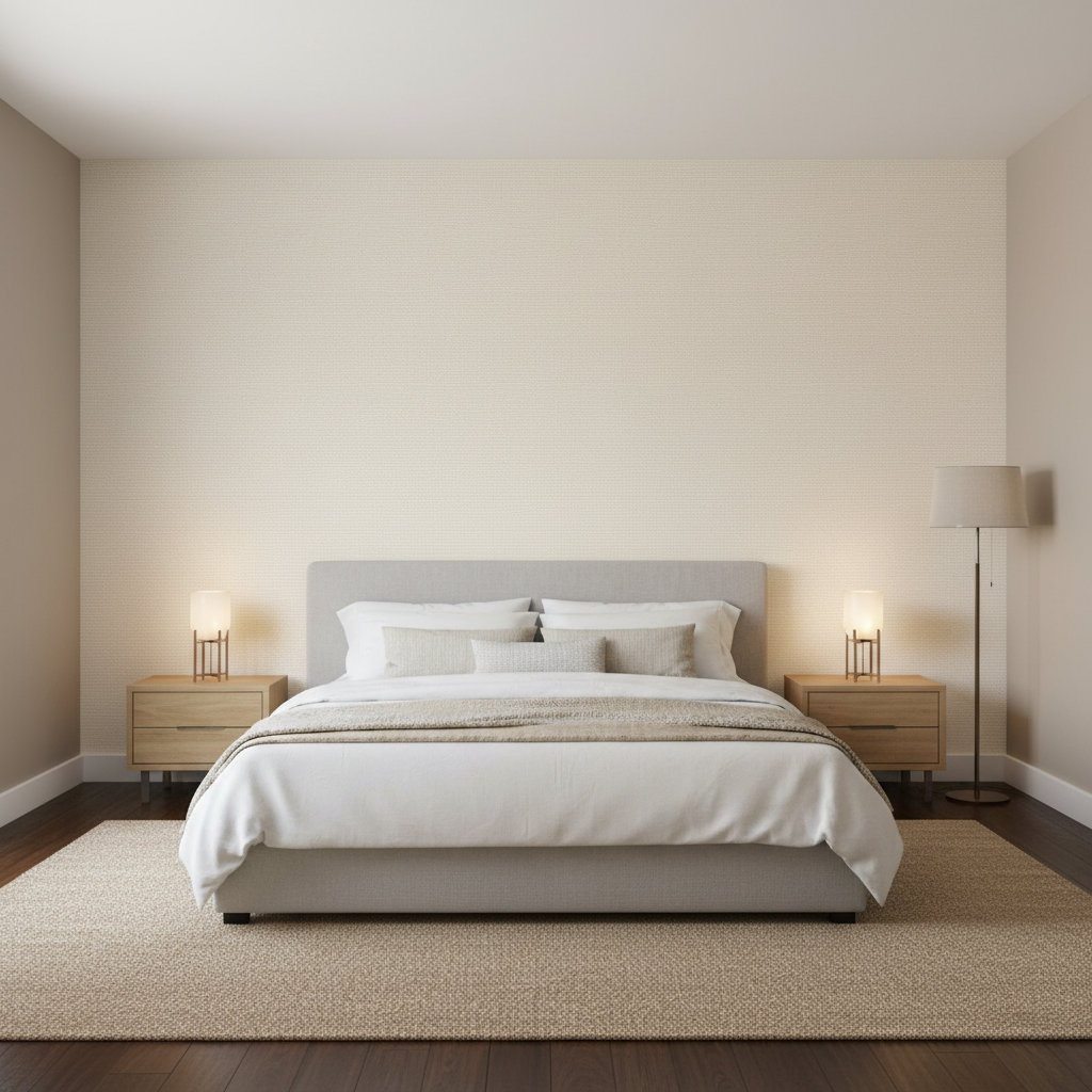 Watermill Linen - Cloud White By Lee Jofa | Colour Complements Ii |Solid Texture Multipurpose - Bedroom Room Setting