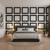 Watermill Linen - Onyx Black By Lee Jofa | Colour Complements Ii |Solid Texture Multipurpose - Bedroom Room Setting