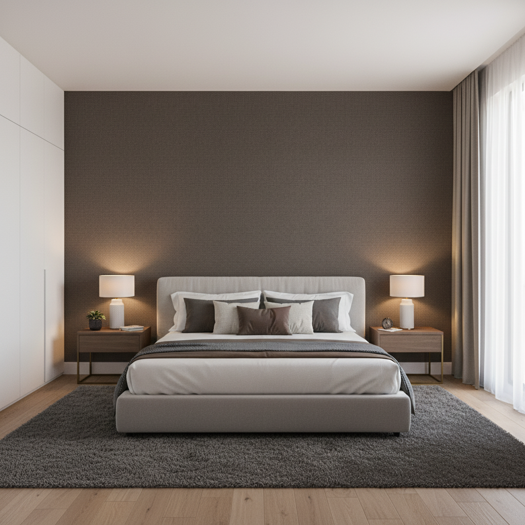 Watermill Linen - Seal Grey By Lee Jofa | Colour Complements Ii |Solid Texture Multipurpose - Bedroom Room Setting