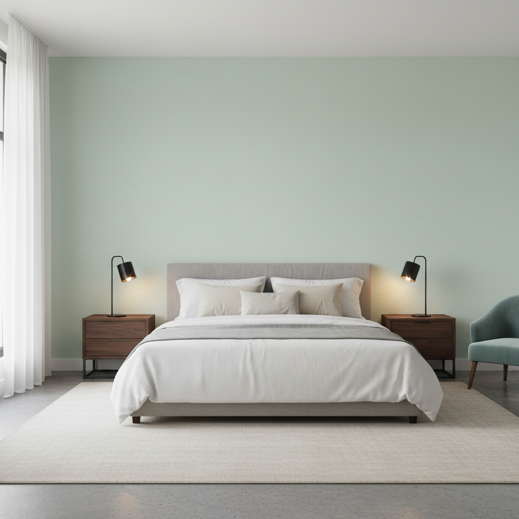 Watermill Linen - Sky Light Blue By Lee Jofa | Colour Complements Ii |Solid Texture Multipurpose - Bedroom Room Setting