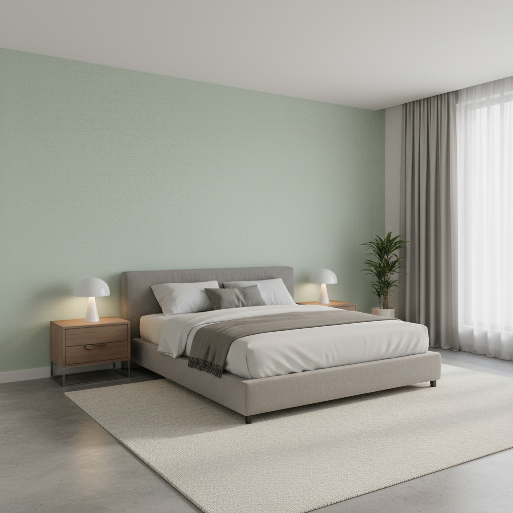 Watermill Linen - Spa Grey By Lee Jofa | Colour Complements Ii |Solid Texture Multipurpose - Bedroom Room Setting