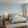 Whitaker Print - Sky/Delft Blue By Lee Jofa | Avondale |Global Stripes Multipurpose Print - Bedroom Room Setting
