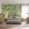 DELRAY Green | Thibaut Wallcoverings - Bedroom Visualization (AI-generated, may not be to scale. Verify pattern scale with product specifications.)
