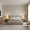 Pergola Black | Thibaut Wallcoverings - Bedroom Visualization (AI-generated, may not be to scale. Verify pattern scale with product specifications.)