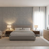 Twilight Navy | Thibaut Wallcoverings - Bedroom Visualization (AI-generated, may not be to scale. Verify pattern scale with product specifications.)