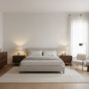 Twilight Light Grey | Thibaut Wallcoverings - Bedroom Visualization (AI-generated, may not be to scale. Verify pattern scale with product specifications.)