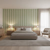Viva Green | Thibaut Wallcoverings - Bedroom Visualization (AI-generated, may not be to scale. Verify pattern scale with product specifications.)