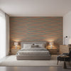 Moab Weave Sun Baked | Thibaut Wallcoverings - Bedroom Visualization (AI-generated, may not be to scale. Verify pattern scale with product specifications.)