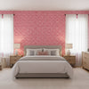 Haven Pink | Thibaut Wallcoverings - Bedroom Visualization (AI-generated, may not be to scale. Verify pattern scale with product specifications.)