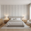 Braid Grey | Thibaut Wallcoverings - Bedroom Visualization (AI-generated, may not be to scale. Verify pattern scale with product specifications.)