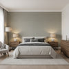 Cape May Weave Smoky Grey | Thibaut Wallcoverings - Bedroom Visualization (AI-generated, may not be to scale. Verify pattern scale with product specifications.)