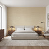 Pima Braid Straw | Thibaut Wallcoverings - Bedroom Visualization (AI-generated, may not be to scale. Verify pattern scale with product specifications.)