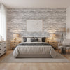 Savanna Black and White | Thibaut Wallcoverings - Bedroom Visualization (AI-generated, may not be to scale. Verify pattern scale with product specifications.)