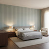 Evia Mineral and White | Thibaut Wallcoverings - Bedroom Visualization (AI-generated, may not be to scale. Verify pattern scale with product specifications.)
