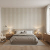 Evia Grey and White | Thibaut Wallcoverings - Bedroom Visualization (AI-generated, may not be to scale. Verify pattern scale with product specifications.)