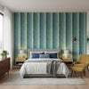 Painted Desert Green and Blue | Thibaut Wallcoverings - Bedroom Visualization (AI-generated, may not be to scale. Verify pattern scale with product specifications.)