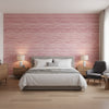 Morada Bay Raspberry | Thibaut Wallcoverings - Bedroom Visualization (AI-generated, may not be to scale. Verify pattern scale with product specifications.)