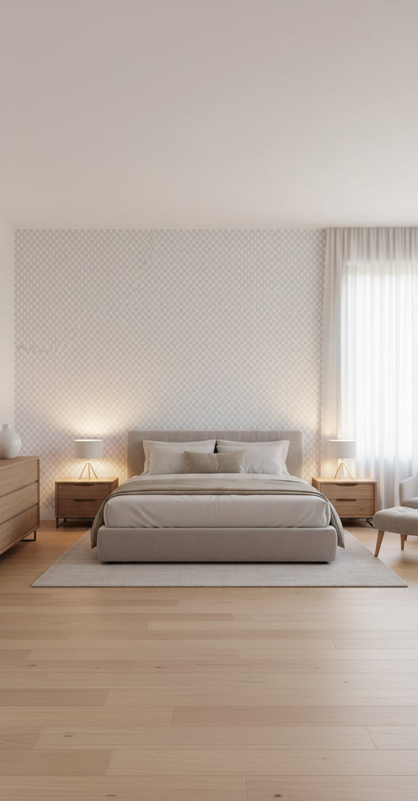 Tate Trellis Soft Blue Wallcovering