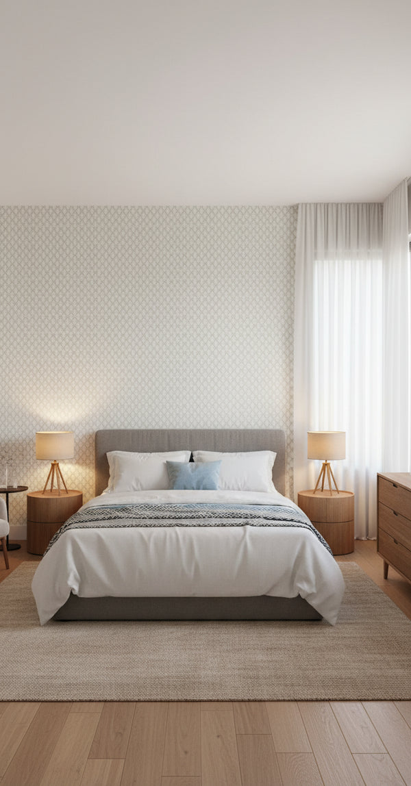 Tate Trellis Green Wallcovering