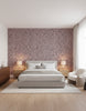 Java | Blush Wallpaper - Bedroom Visualization (AI-generated, may not be to scale. Verify pattern scale with product specifications.)