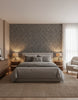 Java | Graphite Wallpaper - Bedroom Visualization (AI-generated, may not be to scale. Verify pattern scale with product specifications.)