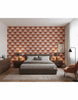 Verster | Oxblood Wallpaper - Bedroom Visualization (AI-generated, may not be to scale. Verify pattern scale with product specifications.)