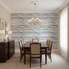 Marazzi Oxide Wallcovering - Dining Room Setting 11ft view | Black Edition
