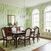 SIESTA KEY Green | Thibaut Wallcoverings - Dining Room Visualization (AI-generated, may not be to scale. Verify pattern scale with product specifications.)