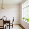 Pergola Blush | Thibaut Wallcoverings - Dining Room Visualization (AI-generated, may not be to scale. Verify pattern scale with product specifications.)