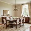 Pergola Brown | Thibaut Wallcoverings - Dining Room Visualization (AI-generated, may not be to scale. Verify pattern scale with product specifications.)