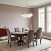Tortona Taupe | Thibaut Wallcoverings - Dining Room Visualization (AI-generated, may not be to scale. Verify pattern scale with product specifications.)