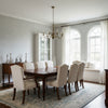 Tortona Grey | Thibaut Wallcoverings - Dining Room Visualization (AI-generated, may not be to scale. Verify pattern scale with product specifications.)