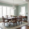 Twilight Teal | Thibaut Wallcoverings - Dining Room Visualization (AI-generated, may not be to scale. Verify pattern scale with product specifications.)