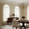 Viva Metallic Gold | Thibaut Wallcoverings - Dining Room Visualization (AI-generated, may not be to scale. Verify pattern scale with product specifications.)