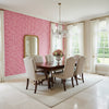 Haven Pink | Thibaut Wallcoverings - Dining Room Visualization (AI-generated, may not be to scale. Verify pattern scale with product specifications.)